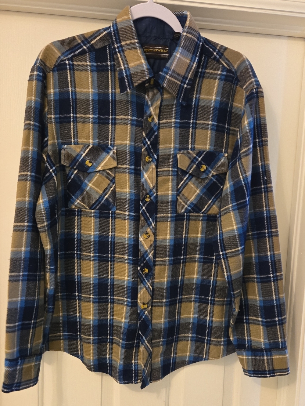 Sears Vintage Men's Neutral Flannel Shirt